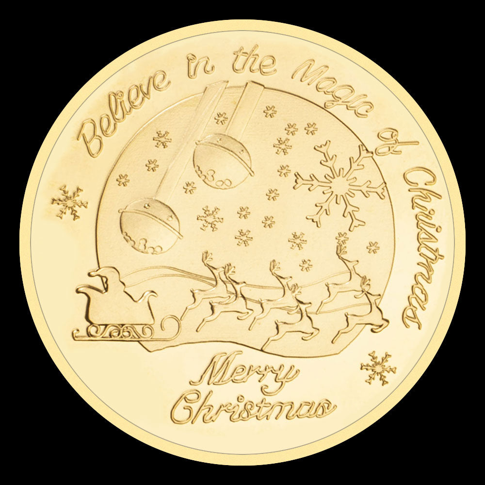 Santa Claus Wishing Coin Merry Christmas Souvenirs